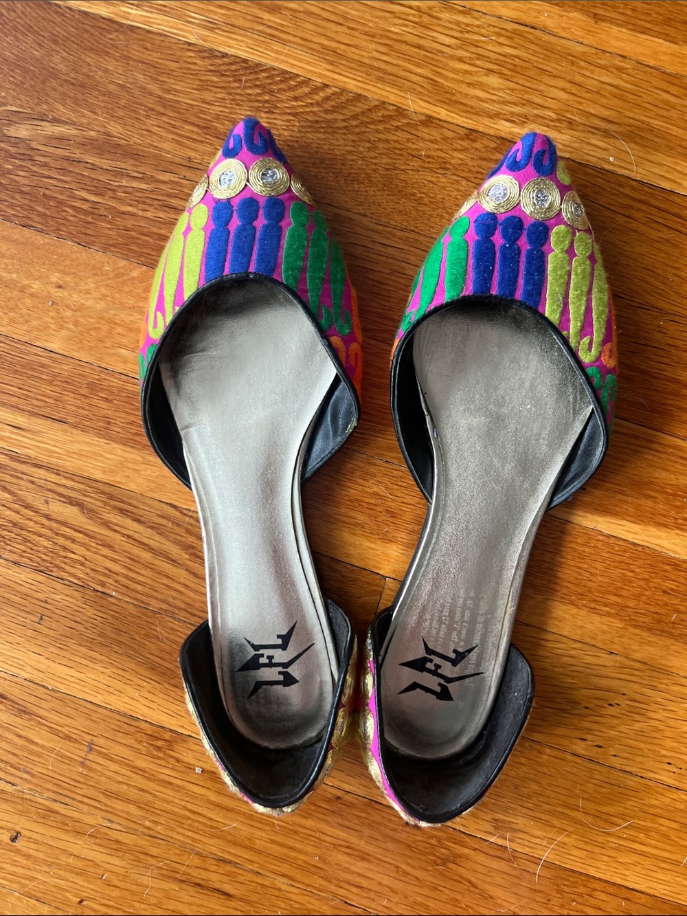 LFL by Lust for Life Neon Multicolor Pointed D'Orsay Flats